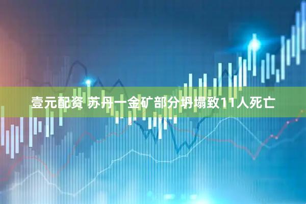 壹元配资 苏丹一金矿部分坍塌致11人死亡