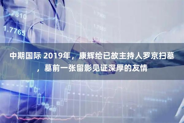 中期国际 2019年，康辉给已故主持人罗京扫墓，墓前一张留影见证深厚的友情